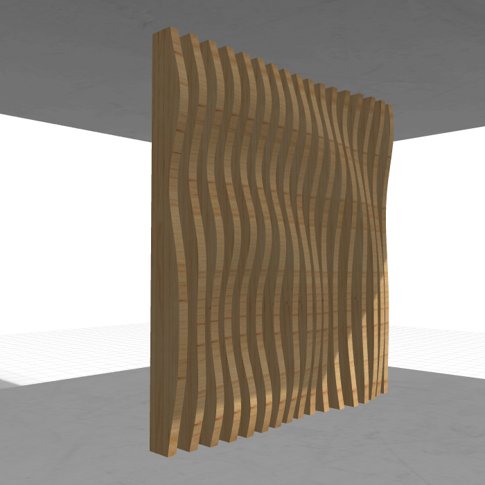 Vertical Timber Fins Sine - ShapeDiver